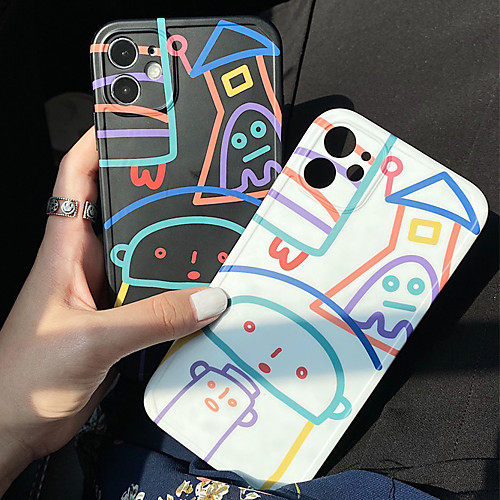 

Phone Case For Apple Back Cover iPhone 12 Pro Max 11 SE 2020 X XR XS Max 8 7 Shockproof Dustproof Cartoon Geometric Pattern TPU