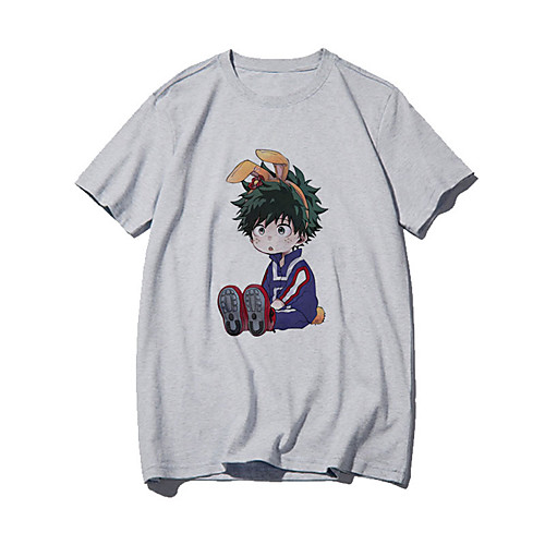 

Inspired by My Hero Academia / Boku No Hero Cosplay Anime Cartoon Polyester / Cotton Blend Print Harajuku Graphic Kawaii T-shirt For Women's / Men's