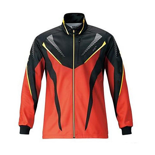 

CAWANFLY Men's Fishing Jacket Outdoor Long Sleeve UPF50 Quick Dry Waterproof Zipper Breathable UV Protection Jacket Top Autumn / Fall Spring Summer Athleisure Fishing Camping & Hiking Red / black