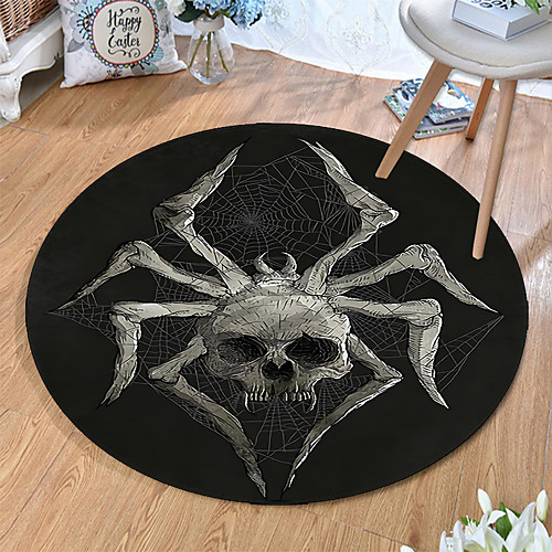 

Round 5mm Area Rugs Machine Made Polyster Non Skid Modern 3D