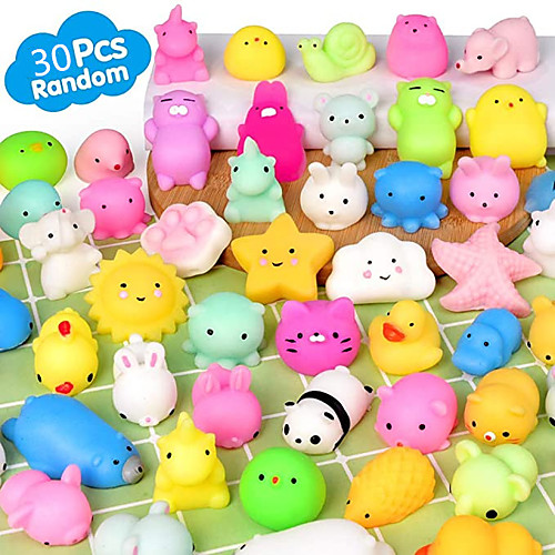 

Mochi Squishy Toys 30PCS Animal Mini Squishies Kawaii Party Favors for Kids Cat Unicorn Squishy Squeeze Stress Relief Toys Goodie Bags Novelty Toy Birthday Gifts for Boys Girls Adults Random