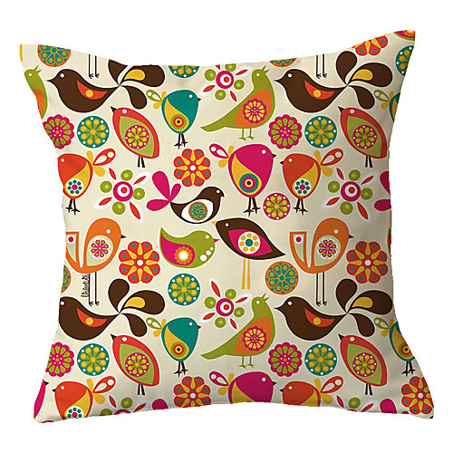 

Garden Pastoral Double Side Cushion Cover 1PC Soft Throw Pillow Cover Cushion Case Pillowcase for Sofa Bedroom Livingroom Superior Quality Machine Washable Outdoor Cushion for Sofa Couch Bed Chair