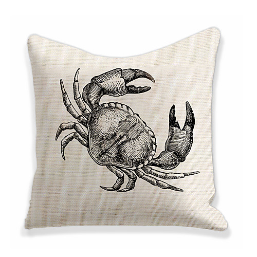 

Crab Double Side Cushion Cover 1PC Soft Decorative Square Throw Pillow Cover Cushion Case Pillowcase for Bedroom Livingroom Superior Quality Machine Washable Outdoor Cushion for Sofa Couch Bed Chair