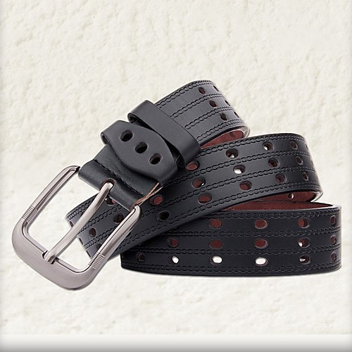 

Men's Wide Belt Office / Career Daily Wear As the Picture Belt Solid Color