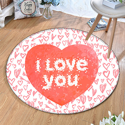 

Round 5mm Area Rugs Machine Made Polyster Non Skid Modern 3D