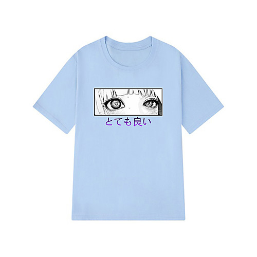 

Inspired by Gothic Eyes Cosplay Anime Cartoon Polyester / Cotton Blend Print Harajuku Graphic Kawaii T shirt For Women's / Men's