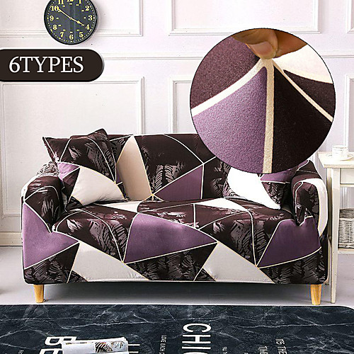 

Stretch Sofa Cover Slipcover Elastic Sectional Couch Armchair Loveseat 4 or 3 seater L shapeGeometricSoft Durable Washable