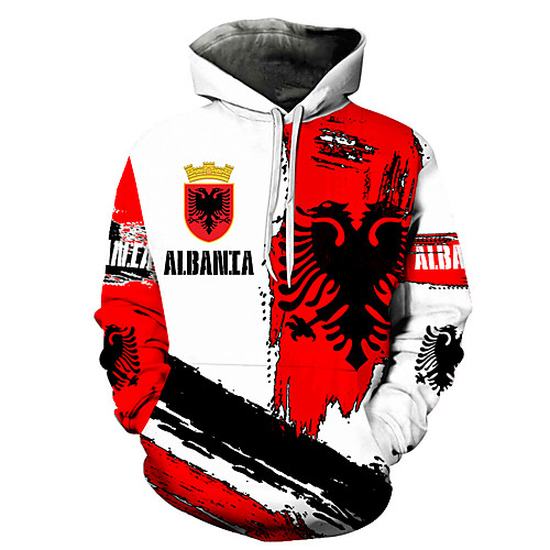 

Men's Unisex Plus Size Pullover Hoodie Sweatshirt Graphic Prints Letter Animal Print Hooded Casual Daily Holiday 3D Print Basic Designer Hoodies Sweatshirts Long Sleeve Yellow White Red