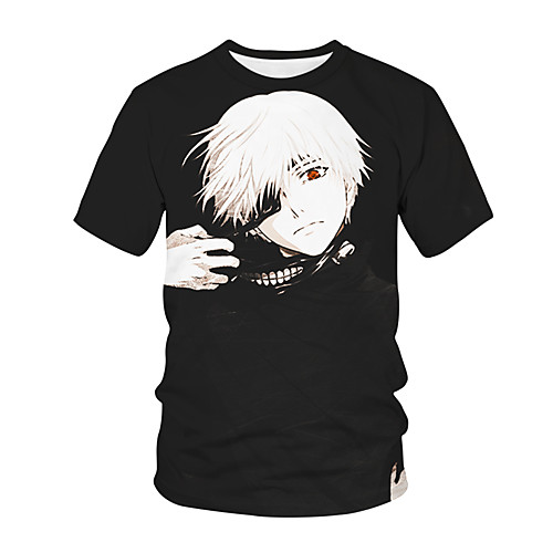 

Inspired by Tokyo Ghoul Cosplay Anime Cartoon 100% Polyester 3D Harajuku Graphic Kawaii T-shirt For Women's / Men's