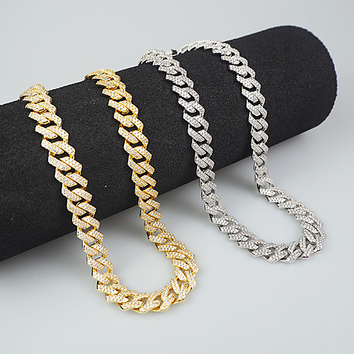 

Cuban Chain Link Necklace European Alloy Silver 55 cm Necklace Jewelry For Gift Festival
