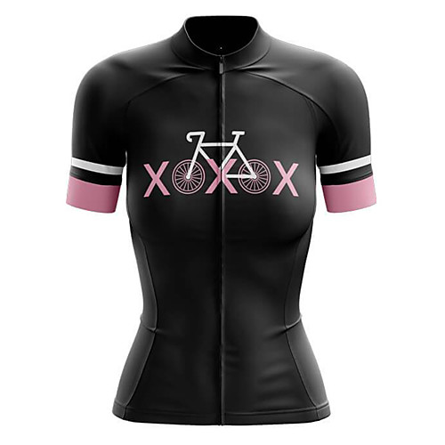 

21Grams Women's Short Sleeve Cycling Jersey Summer Spandex Black Bike Top Mountain Bike MTB Road Bike Cycling Sports Clothing Apparel / Stretchy / Athleisure