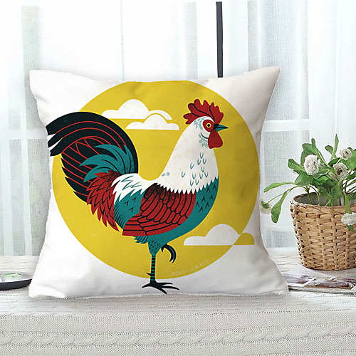 

Cock Double Side Cushion Cover 1PC Soft Throw Pillow Cover Cushion Case Pillowcase for Sofa Bedroom Livingroom Superior Quality Machine Washable Outdoor Cushion for Sofa Couch Bed Chair