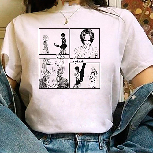 

Inspired by NANA Cosplay Anime Cartoon Polyester / Cotton Blend Print Harajuku Graphic Kawaii T-shirt For Women's / Men's
