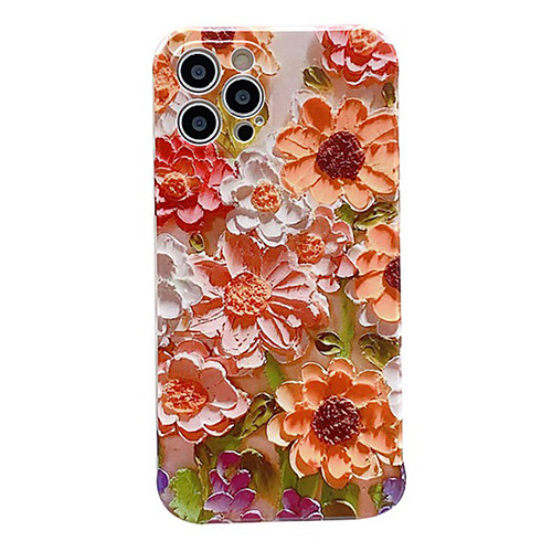 

Phone Case For Apple Back Cover iPhone 12 Pro Max 11 SE 2020 X XR XS Max 8 7 Shockproof Dustproof Flower TPU