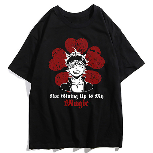 

Inspired by Black Clover Cosplay Anime Cartoon Polyester / Cotton Blend Print Harajuku Graphic Kawaii T shirt For Women's / Men's