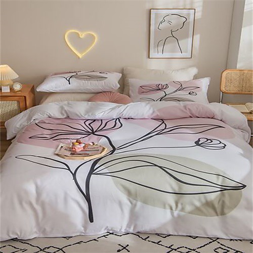 

3-Piece Duvet Cover Set Hotel Bedding Sets Comforter Cover with Soft Lightweight Microfiber Include 1 Duvet Cover 2 Pillowcases for Double/Queen/King(1 Pillowcase for Twin/Single)