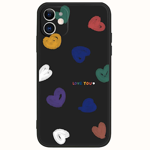 

Phone Case For Apple Back Cover iPhone 12 Pro Max 11 SE 2020 X XR XS Max 8 7 Shockproof Dustproof Heart TPU