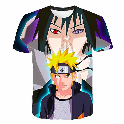 

Inspired by Naruto Uchiha Sasuke Anime Cartoon 100% Polyester 3D Harajuku Graphic Kawaii T-shirt For Women's / Men's