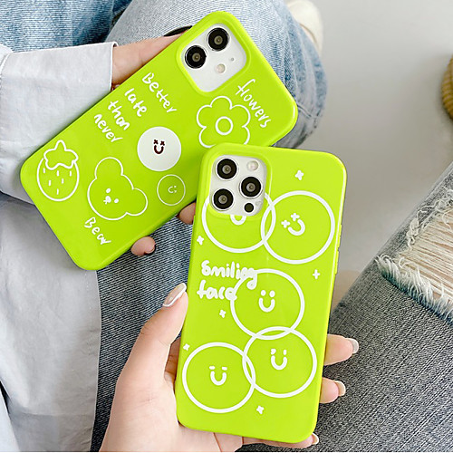 

Phone Case For Apple Back Cover iPhone 12 Pro Max 11 SE 2020 X XR XS Max 8 7 Shockproof Dustproof Solid Colored Geometric Pattern TPU