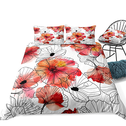 

Duvet Cover Sets 3 Piece Rayon / Polyester 3D Rainbow Reactive Print Bohemian Style