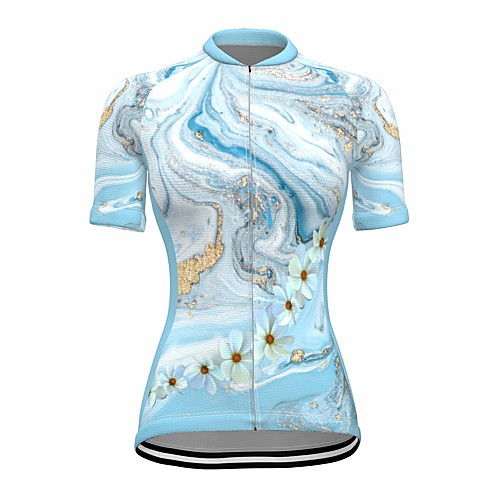 

21Grams Women's Short Sleeve Cycling Jersey Summer Spandex Sky Blue Bike Top Mountain Bike MTB Road Bike Cycling Sports Clothing Apparel / Stretchy / Athleisure