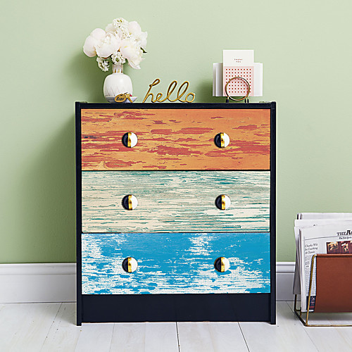 

Creative Home Modification Self-adhesive Paper Staircase Kitchen Background Wall Restaurant Multifunctional Dyi Color Wood Grain Floor Sticker