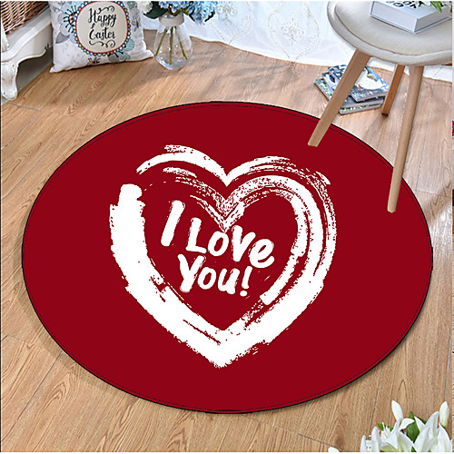 

Round 5mm Area Rugs Machine Made Polyster Non Skid Modern 3D