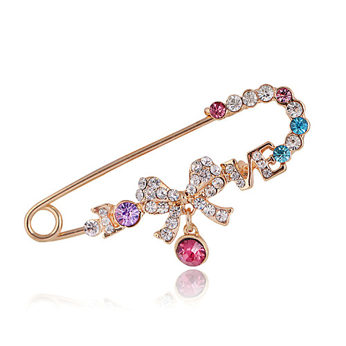 

fashion sweet brooch pin, bow brooch fashion women's silk scarf buckle