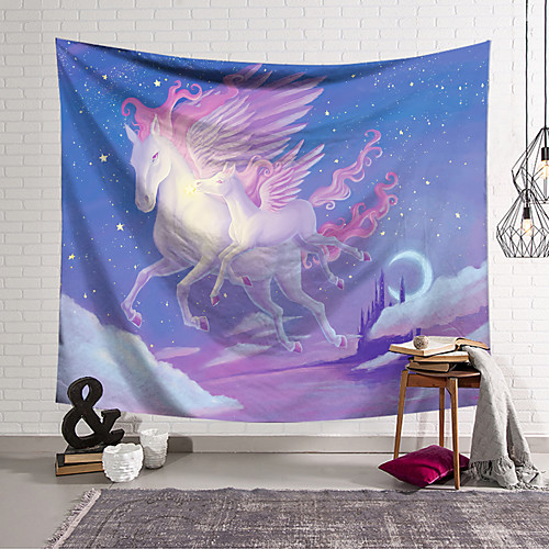 

Unicorn Wall Tapestry Art Decor Blanket Curtain Hanging Home Bedroom Living Room Decoration Polyester