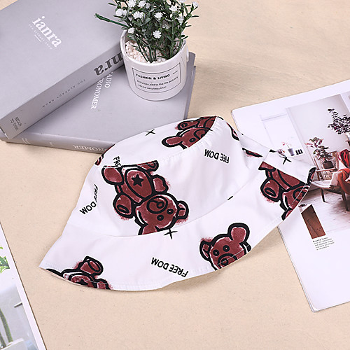 

Women's Bucket Hat Sports & Outdoor Dailywear Print Print White Hat / Fall / Summer