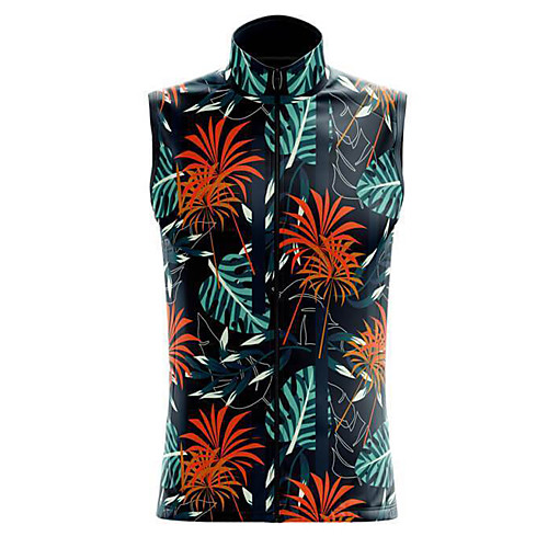 

21Grams Women's Sleeveless Cycling Jersey Summer Spandex Polyester Green / Black Floral Botanical Bike Jersey Top Mountain Bike MTB Road Bike Cycling Quick Dry Moisture Wicking Breathable Sports