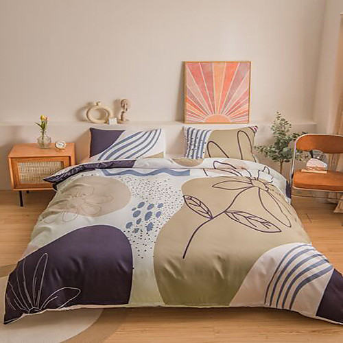 

3-Piece Duvet Cover Set Hotel Bedding Sets Comforter Cover with Soft Lightweight Microfiber Include 1 Duvet Cover 2 Pillowcases for Double/Queen/King(1 Pillowcase for Twin/Single)