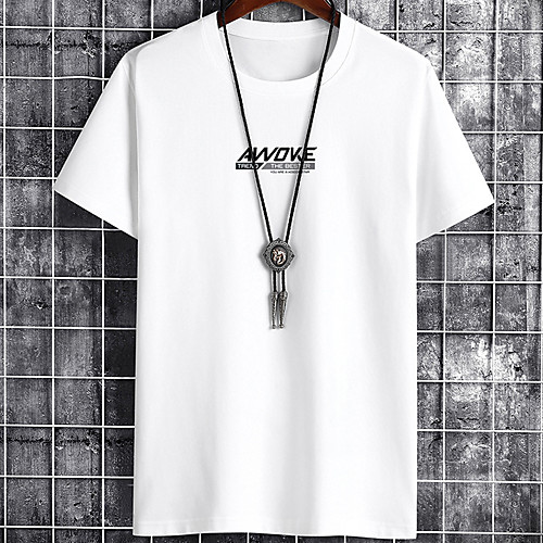 

Men's Unisex Tee T shirt Hot Stamping Graphic Prints Letter Plus Size Zero two Print Short Sleeve Casual Tops Cotton Basic Designer Big and Tall White Black Gray