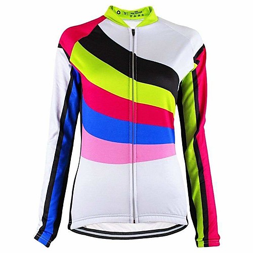 

21Grams Women's Long Sleeve Cycling Jersey Summer Spandex White Patchwork Bike Top Mountain Bike MTB Road Bike Cycling Sports Clothing Apparel / Stretchy / Athleisure