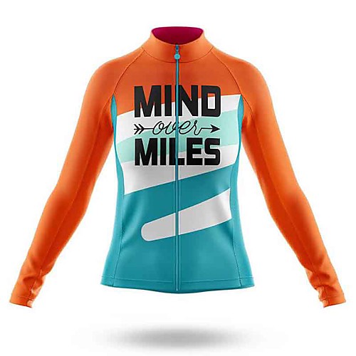 

21Grams Women's Long Sleeve Cycling Jersey Summer Spandex Polyester RedBlue Bike Jersey Top Mountain Bike MTB Road Bike Cycling Quick Dry Moisture Wicking Breathable Sports Clothing Apparel