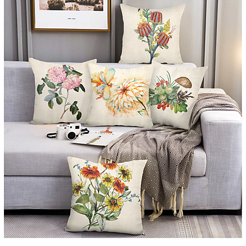 

Double Side Cushion Cover 5PC Soft Decorative Square Throw Pillow Cover Cushion Case Pillowcase for Sofa Bedroom Superior Quality Machine Washable