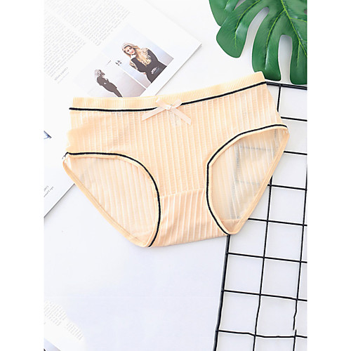 

Women's Basic / Bow Brief Micro-elastic Mid Waist 1 PC Camel One-Size