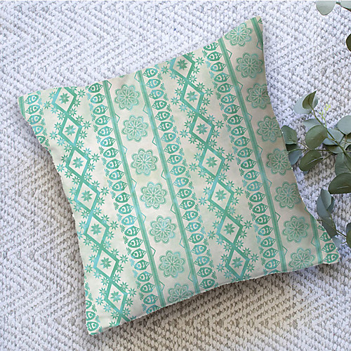

Geometric Vintage Double Side Cushion Cover 1PC Soft Decorative Square Throw Pillow Cover Cushion Case Pillowcase for Sofa Bedroom Livingroom Outdoor Superior Quality Machine Washable Outdoor Cushion for Sofa Couch Bed Chair