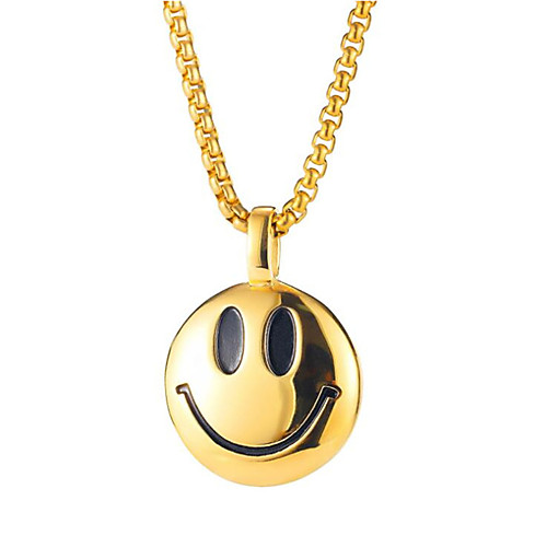 

MPL Fashion trend titanium steel smile hip hop Stainless Steel Necklace