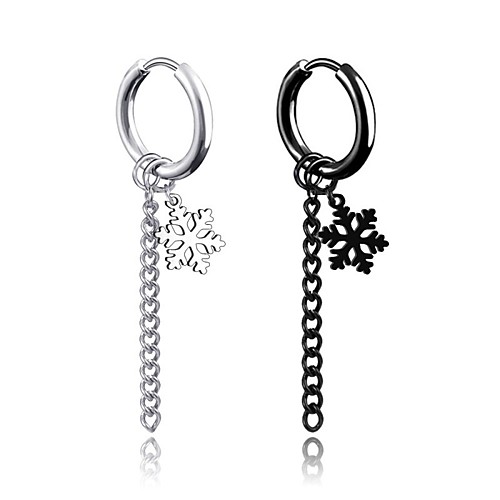 

Men's Earrings Classic Holiday Birthday Stylish Simple Stainless Steel Earrings Jewelry Silver / White / Black For Street Formal Date Festival 1pc