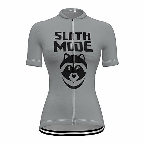 

21Grams Women's Short Sleeve Cycling Jersey Summer Spandex Army Green Sloth Animal Bike Top Mountain Bike MTB Road Bike Cycling Quick Dry Moisture Wicking Sports Clothing Apparel / Stretchy
