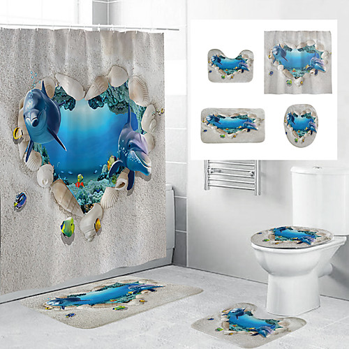 

Waterproof Fabric Shower Curtain Bathroom Decoration and Modern and Beach Theme and Classic Theme