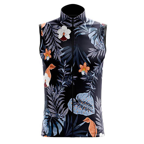 

21Grams Women's Sleeveless Cycling Jersey Summer Spandex Polyester Black Floral Botanical Bike Jersey Top Mountain Bike MTB Road Bike Cycling Breathable Back Pocket Sports Clothing Apparel / Stretchy