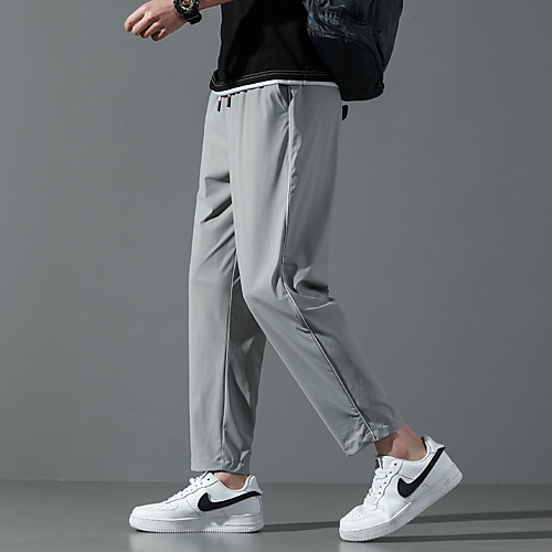 

Men's Casual / Sporty Athletic Cycling Quick Dry Moisture Wicking Breathable Soft Outdoor Sports Daily Sports Pants Capri shorts Pants Solid Colored Letter Ankle-Length Sporty Drawstring Pocket