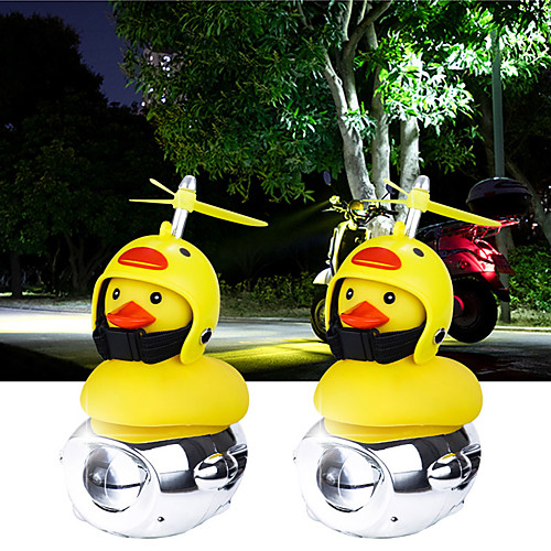 

1pcs Moto Spotlight Yellow Duck Headlight Hi-Lo Beam Light Lamp Bulb Motorcycle Auxiliary Lights Led Headlight Super bright 12-80v
