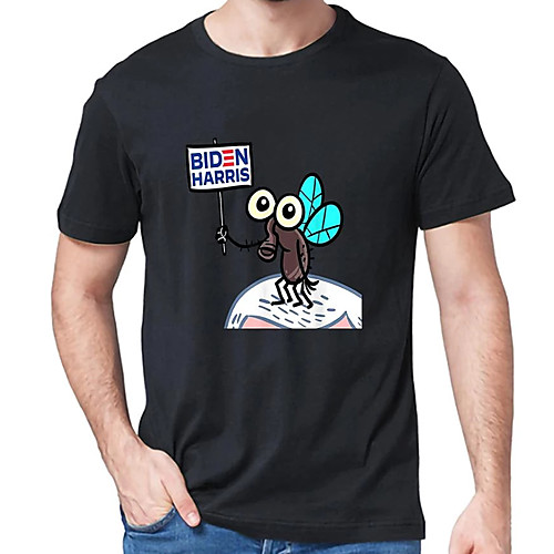 

Men's Unisex Tee T shirt Hot Stamping Graphic Prints Character Letter Plus Size Print Short Sleeve Casual Tops Cotton Basic Designer Big and Tall Black Light gray