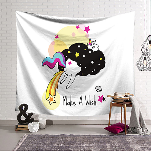 

Unicorn Wall Tapestry Art Decor Blanket Curtain Hanging Home Bedroom Living Room Decoration Polyester