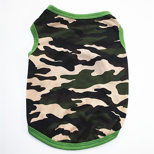 

Dog Costume Vest Camo / Camouflage Leisure For Indoor and Outdoor Use Casual / Daily Outdoor Dog Clothes Puppy Clothes Dog Outfits Warm Light Green Blue Pink Costume for Girl and Boy Dog 100% Cotton