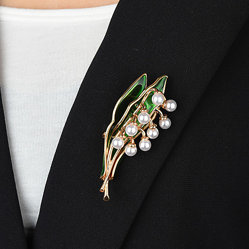 

fruit brooch fashion pod wheat ear leaf pearl brooch