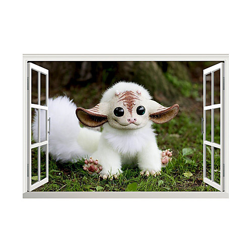 

3D Fake Window Cute Doll Home Children's Room Background Decoration Can Be Removed Stickers